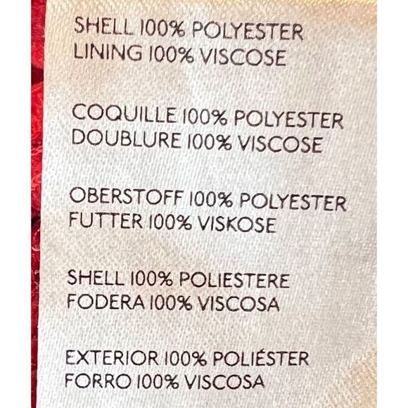 Free People Lolita Top Red Women's Keyhole Floral Pouf Square Neck Blouse Sz M - Picture 13 of 13